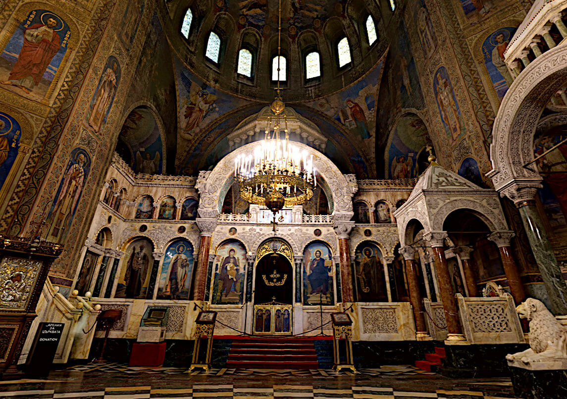 Inside Alexander Nevsky Cathedral