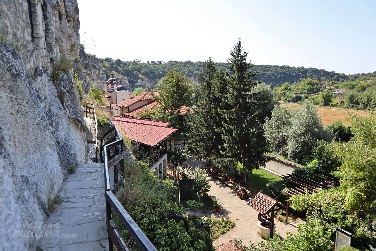 The view from the rocks of the Basarbovo Monastery