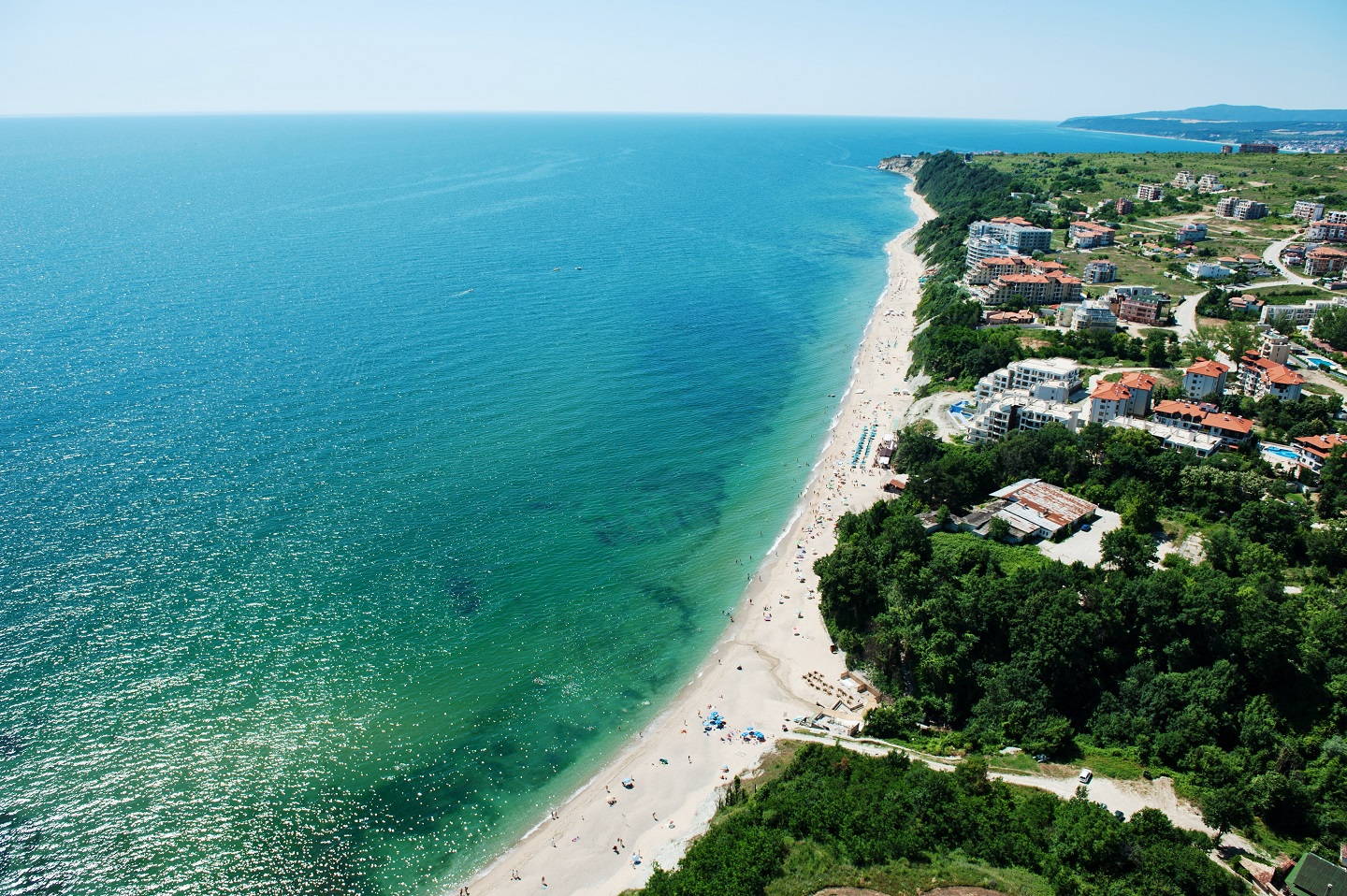 The beach of Byala from above