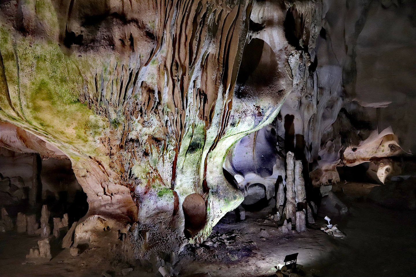 Interesting stone shapes inside Orlova Chuka Cave