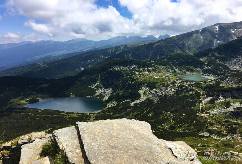 The Seven Rila Lakes area from above