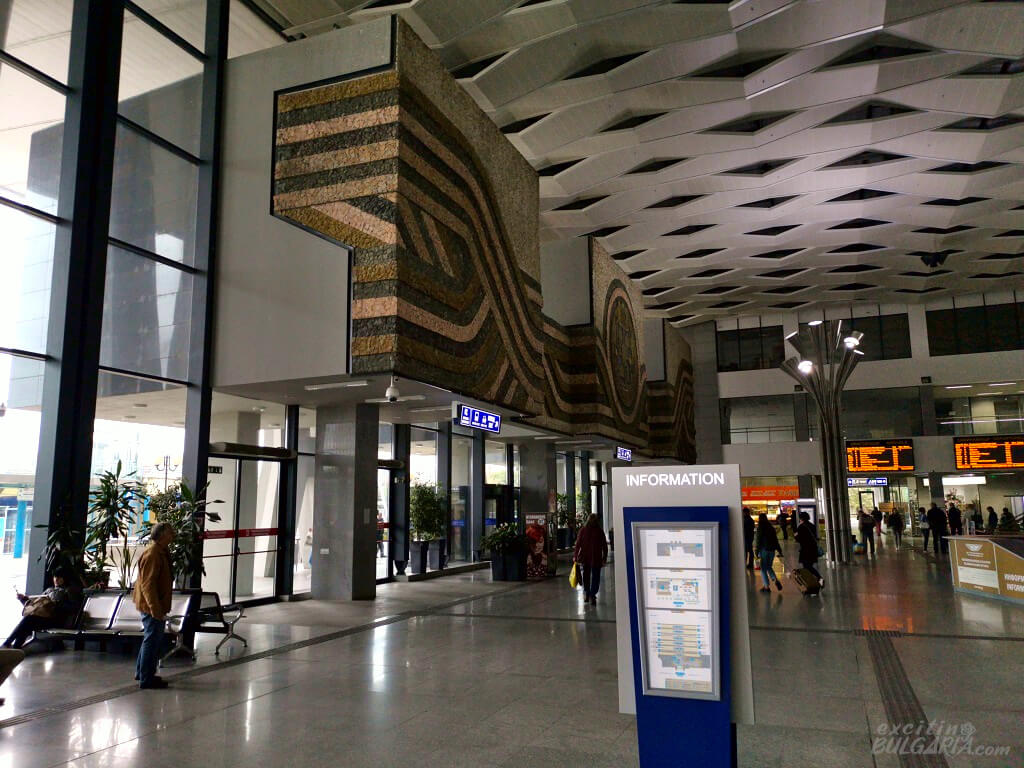 The entrance hall of Sofia Central Railway Station