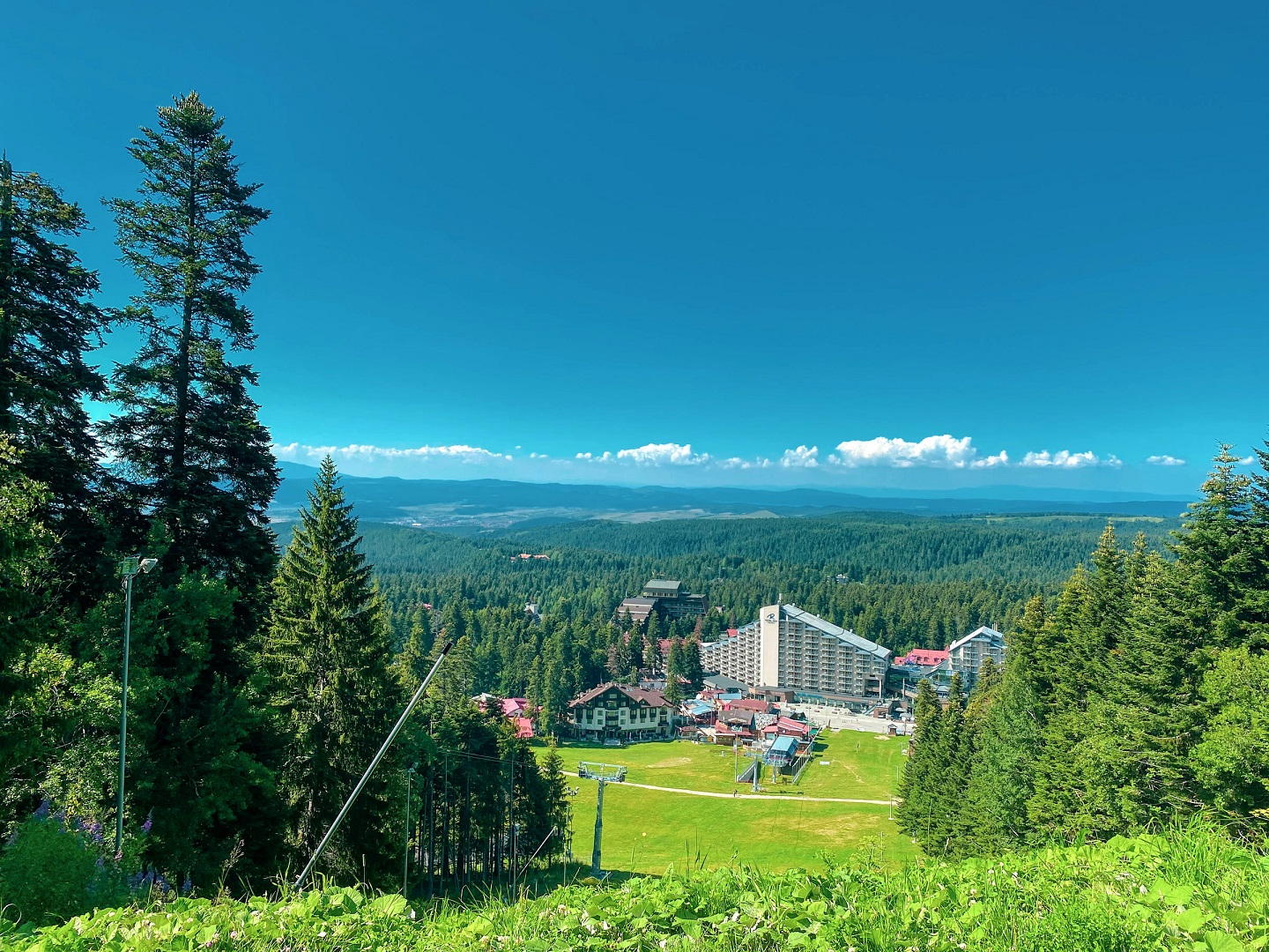 The view of Borovets, Bulgaria in the summer