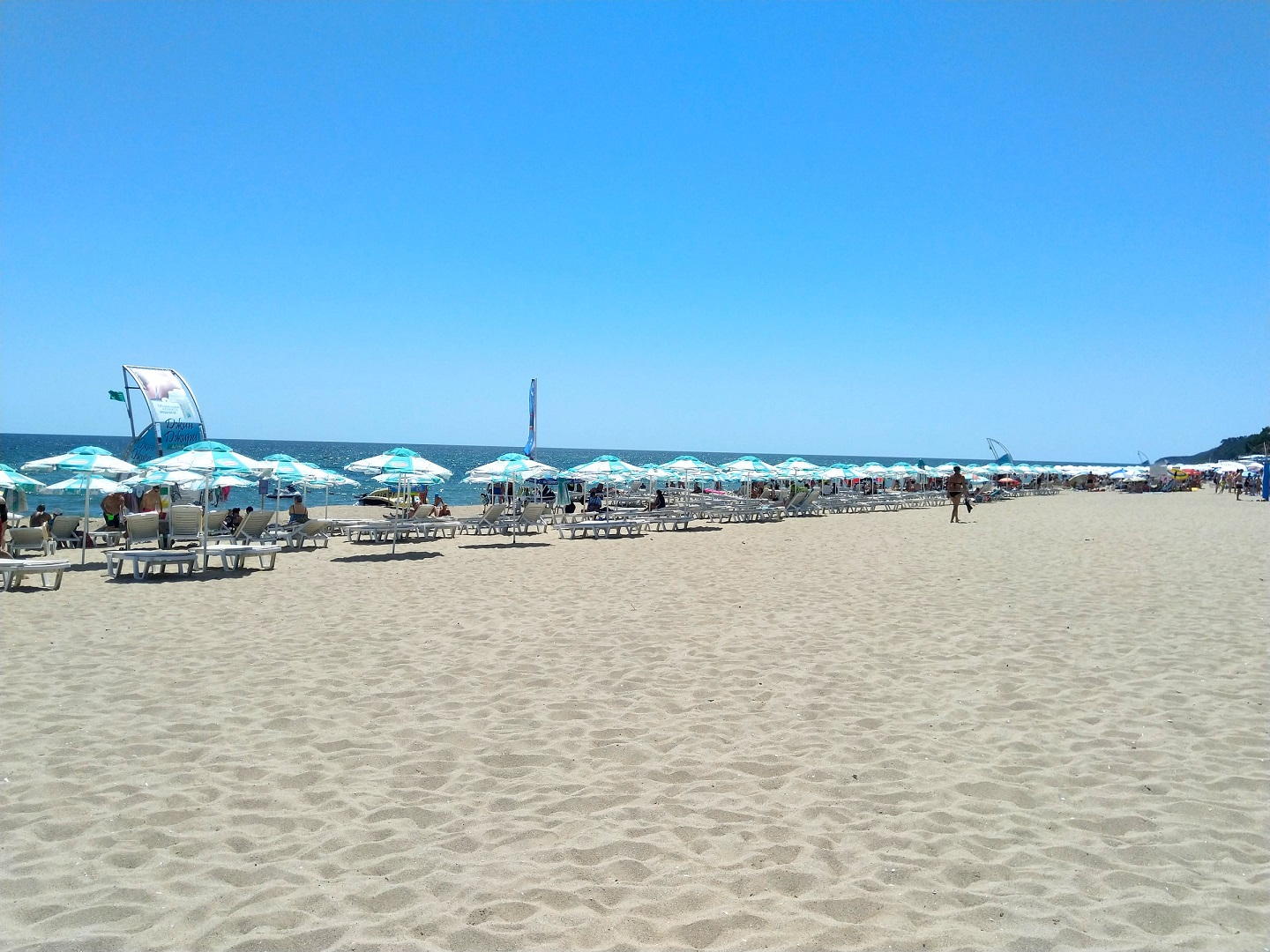 The Black Sea beach in Obzor, Bulgaria